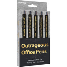 Load image into Gallery viewer, Outrageous Office Pens Asst Sayings 5 Pk

