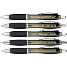 Load image into Gallery viewer, Outrageous Office Pens Asst Sayings 5 Pk
