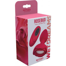 Load image into Gallery viewer, Rose Bud Tushy Light Light Up Butt Plug Silicone
