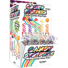 Load image into Gallery viewer, Candy Stripers Pecker Candy Ring Pop Asst. 36pc Display
