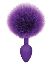 Load image into Gallery viewer, The 9&#39;s Cottontails Silicone Bunny Tail Butt Plug Purple
