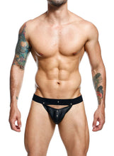 Load image into Gallery viewer, Male Basics Dngeon Peekaboo Jockstrap Black O/s
