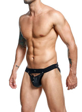 Load image into Gallery viewer, Male Basics Dngeon Peekaboo Jockstrap Black O/s
