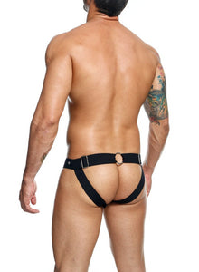 Male Basics Dngeon Peekaboo Jockstrap Black O/s