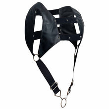 Load image into Gallery viewer, Male Basics Dngeon Croptop Cockring Harness Black O/s
