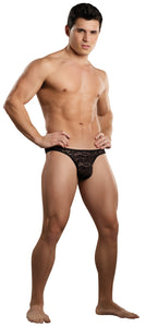 Bong Thong Stretch Lace Black Large/ Xl