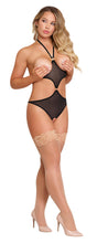 Load image into Gallery viewer, Sassy Cupless &amp; Crotchless Teddy Black L/xl

