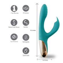 Load image into Gallery viewer, Skyler Silicone Bendable Teal Rabbit
