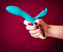Load image into Gallery viewer, Skyler Silicone Bendable Teal Rabbit
