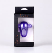 Load image into Gallery viewer, Casey Rechargeable Vibrating Erection Enhancer Ring Purple
