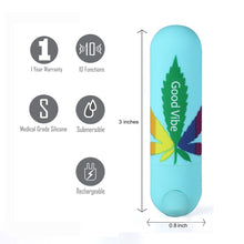 Load image into Gallery viewer, Jessi 420 10 Function Mini Rechargeable Bullet Teal
