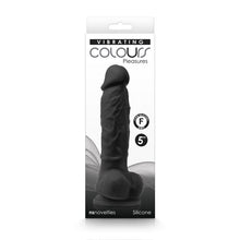 Load image into Gallery viewer, Colours Pleasures Vibrating 5 Dildo Black &quot;
