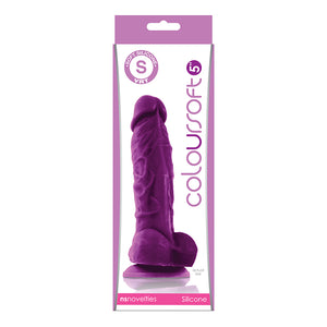 Coloursoft 5in Soft Dildo Purple