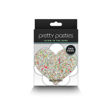 Load image into Gallery viewer, Pretty Pasties Heart &amp; Flower Glow 2 Pair
