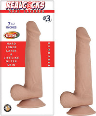 Real Cocks Dual Layered #3 Flesh 7 1/2 