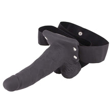 Load image into Gallery viewer, Erection Assistant Hollow Strap-on 6 Vibrating Black &quot;

