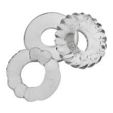 Load image into Gallery viewer, Bonemaker 3pk Cockring Set Clear

