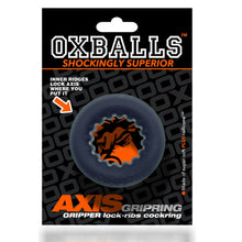Load image into Gallery viewer, Axis Rib Griphold Cockring Black Ice

