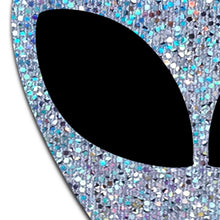 Load image into Gallery viewer, Pastease Silver Glitter Alien W/ Black Eyes
