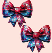 Load image into Gallery viewer, Disco Ball Bow Pasties
