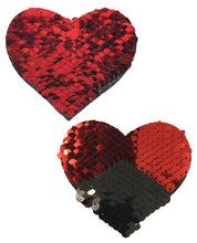 Load image into Gallery viewer, Pastease Sweety Red &amp; Black Color Changing Sequin Heart
