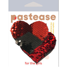 Load image into Gallery viewer, Pastease Sweety Red &amp; Black Color Changing Sequin Heart
