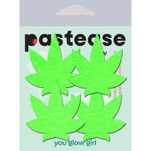 Load image into Gallery viewer, Pastease Small Glow In The Pot Leaf Nipple
