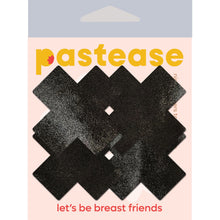 Load image into Gallery viewer, Pastease Petite Plus X Small Liquid Black Cross 2 Pairs
