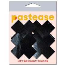 Load image into Gallery viewer, Pastease Petite Plus X Faux Latex Black Crosses
