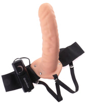 Load image into Gallery viewer, Fetish Fantasy 8in Hollow Strap On Flesh Vibrating

