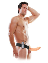 Load image into Gallery viewer, Fetish Fantasy 8in Hollow Strap On Flesh Vibrating
