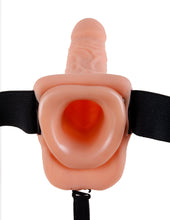 Load image into Gallery viewer, Fetish Fantasy 9 Hollow Strap On W/balls Flesh &quot;
