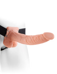 Fetish Fantasy 9 Hollow Strap On W/balls Flesh 