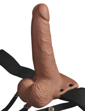 Load image into Gallery viewer, Fetish Fantasy 6 In Hollow Rechargeable Strap-on Tan
