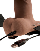 Load image into Gallery viewer, Fetish Fantasy 6 In Hollow Rechargeable Strap-on Tan
