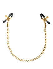 Load image into Gallery viewer, Fetish Fantasy Gold Nipple Chain Clamps
