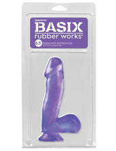 Load image into Gallery viewer, Basix Rubber Works 6.5in Purple Dong W/suction Cup
