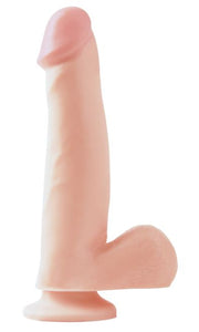 Basix Rubber Works 7.5in Dong W/ Suction Flesh