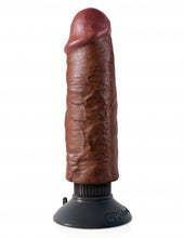 Load image into Gallery viewer, King Cock 6 In Cock Brown Vibrating
