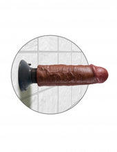 Load image into Gallery viewer, King Cock 6 In Cock Brown Vibrating
