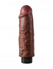 Load image into Gallery viewer, King Cock 6 In Cock Brown Vibrating
