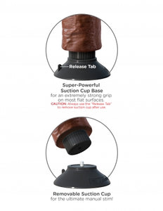 King Cock 6 In Cock Brown Vibrating