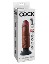 Load image into Gallery viewer, King Cock 6 In Cock Brown Vibrating

