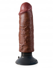 King Cock 6 In Cock Brown Vibrating