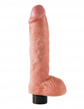 Load image into Gallery viewer, King Cock 10 In Cock W/balls Flesh Vibrating
