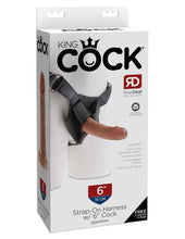 Load image into Gallery viewer, King Cock Strap On Harness W/ 6 In Cock Tan
