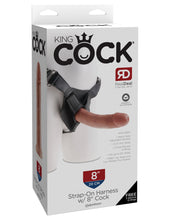 Load image into Gallery viewer, King Cock Strap On Harness W/ 8 In Cock Tan
