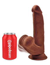 Load image into Gallery viewer, King Cock Plus 8 In Triple Density Cock W/ Balls Brown
