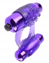 Load image into Gallery viewer, Fantasy C Ringz Duo Vibrating Super Ring Purple
