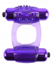 Load image into Gallery viewer, Fantasy C Ringz Duo Vibrating Super Ring Purple

